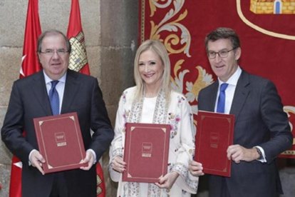 Juan Vicente Herrera, Cristina Cifuentes y Alberto Núñez Feijóo.-EUROPA PRESS