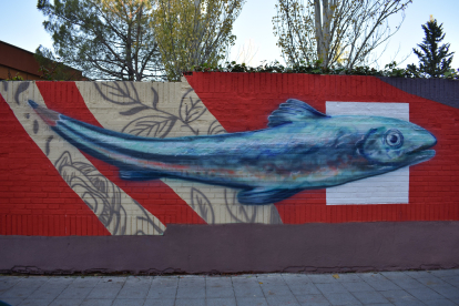 'Boga literata', mural del artista Nano Lázaro en el barrio Pajarillos. -TWITTER