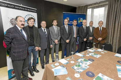 Los presidentes de las federaciones y autoridades, durante la presentación de los Campeonatos de España-M. Á. Santos