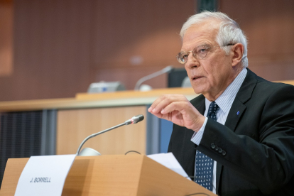 Josep Borrell, durante una intervención en el Parlamento Europeo.- PARLAMENTO EUROPEO