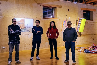 Gil Segovia, Del Bosque, Arribas y Marbán en el museo. | C. ZART