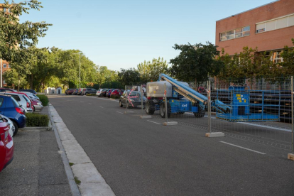 Obras de la red de calor de biomasa en Parquesol en Valladolid.-PHOTOGENIC