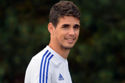El brasileño Oscar, en un entrenamiento con el Chelsea.-GLYN KIRK