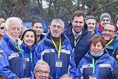 Socios y colaboradores de Turismoto en la cita la Fiesta de la Moto de enero 2016 con Óscar Puente-Pablo Requejo