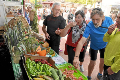 Un grupo de visitantes en la Feria de Productos Ecológicos de Medina.-S. G. C.