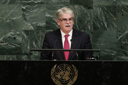 El ministro de Exteriores, Alfonso Dastis, en la ONU.-FRANK FRANKLIN II (AP)