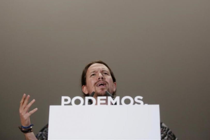 El secretario general de Podemos, Pablo Iglesias.-JOSÉ LUIS ROCA