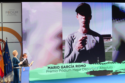 Mario García Romo durante la entrega de los Premios Pódium de Castilla y León. / LOSTAU