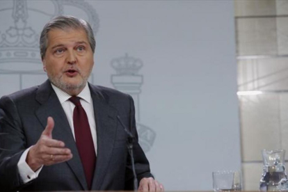 Íñigo Méndez de Vigo, ministro portavoz, ayer en la Moncloa.-EFE