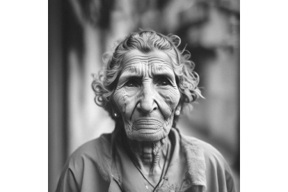 Anciana de Valladolid según el programa de Inteligencia Artificial Leonardo.
