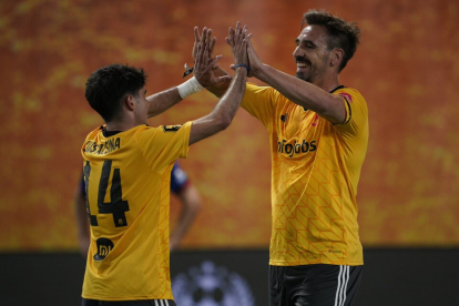 Borja celebra el gol logrado en la Kings League. / K. L.