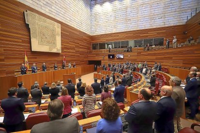 Las Cortes de Castilla y León iniciaron la sesión plenaria con un minuto de silencio en memoria de la joven zamorana Laura Luelmo, que fue asesinada en Huelva-ICAL