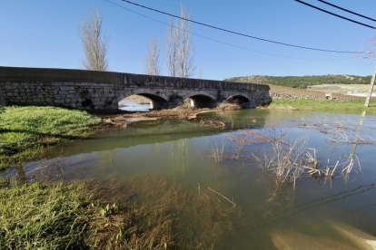 El río Esgueva se desborda en Olmos de Esgueva. PHOTOGENIC