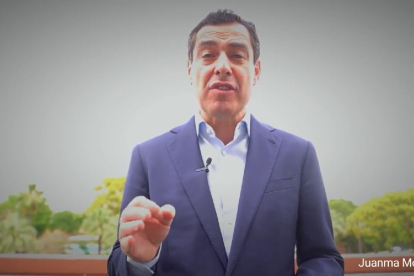 Fotograma del vídeo de Moreno Bonilla para apoyar la candidatura de Carnero.- E. M.