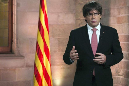 El presidente de la Generalitat,  Carles Puigdemont.-RUBEN MORENO GARCIA