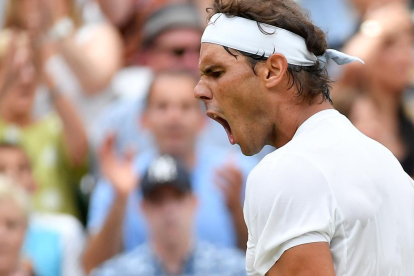 Nadal, en un momento de su partido de semifinales con Djokovic.-REUTERS / TOBY MELVILLE