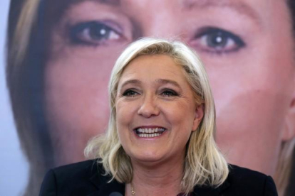 Marine Le Pen, este lunes.-REUTERS / PASCAL ROSSIGNOL