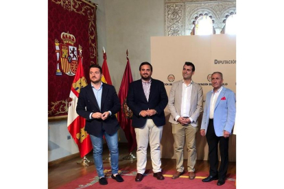 Alberto Magdaleno (Mayorga), José Ángel Alonso (Villalón), David Esteban (Medina de Rioseco) y Faustino González (Cuenca de Campos).-DIP.VA.