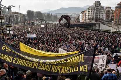 Protestas de la semana pasada en Bilbao-MIGUEL TONA (EFE)