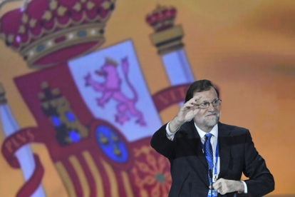 El líder del PP, Mariano Rajoy, en la clausura del congreso del PP.-CURTO DE LA TORRE