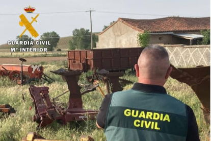 Imagen de la Guardia Civil en la localidad de Castrejón de Trabancos, donde sucedieron los hechos. -G. CIVIL.