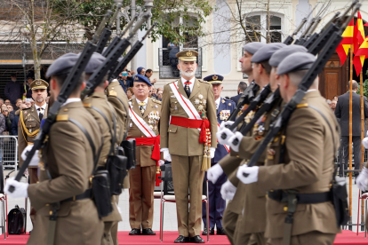 El rey preside el acto por el 375 aniversario del Regimiento de Caballería ‘Farnesio’ 12. Miriam Chacón / ICAL .