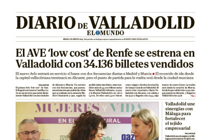 Portada de diario de Valladolid 6 de abril