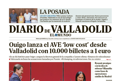 Portada de Diario de Valladolid del jueves 18 de julio de 2024