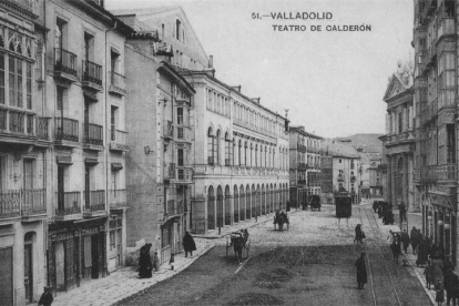 La calle Angustais en una colección de Postales para el Recuerdo, editada por el Diario de Valladolid
