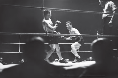 Imagen de un combate en la primera época dorada del boxeo en Valladolid en los años 20-30