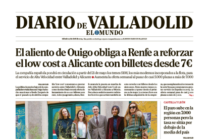 Portada de Diario de Valladolid del sábado 27 de abril de 2024