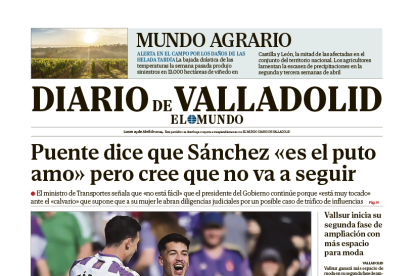 Portada de Diario de Valladolid del 29 de abril de 2024