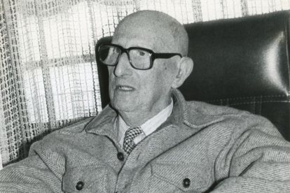 El poeta vallisoletano Jorge Guillén, en 1982.