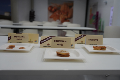 Imagen de los tres dulces premiados en el II Concurso Dulcería de Alimentos de Valladolid