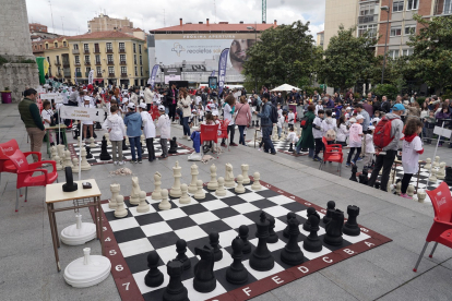 Celebración del torneo escolar de ajedrez 'Pequeños Gigantes' en Valladolid.