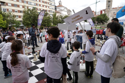 Celebración del torneo escolar de ajedrez 'Pequeños Gigantes' en Valladolid.