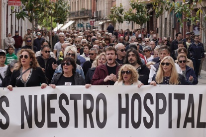Manifestación en defensa del Hospital de Medina del Campo