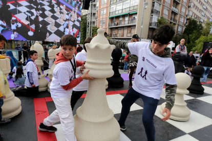 Celebración del torneo escolar de ajedrez 'Pequeños Gigantes' en Valladolid.