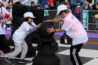 Celebración del torneo escolar de ajedrez 'Pequeños Gigantes' en Valladolid.