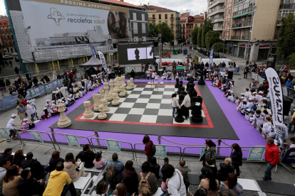 Celebración del torneo escolar de ajedrez 'Pequeños Gigantes' en Valladolid.