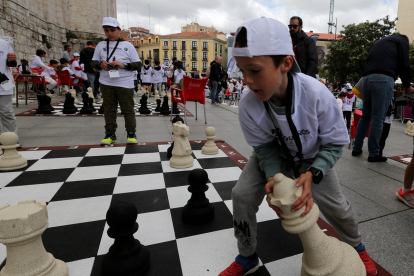 Celebración del torneo escolar de ajedrez 'Pequeños Gigantes' en Valladolid.