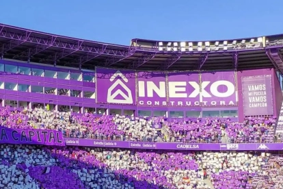 Estadio Zorrilla con la publicidad de Inexo.