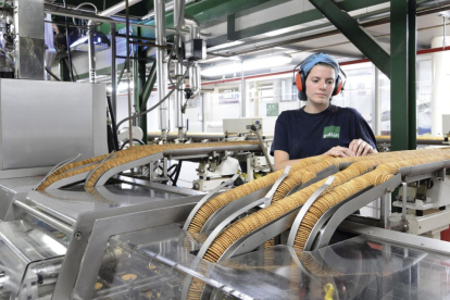 Una imagen de la fabricación de Galletas Gullón en Aguilar de Campoo