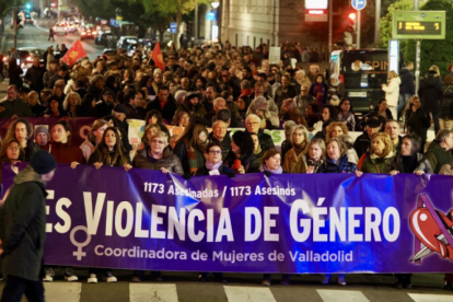 Manifestación contra la violencia de género del pasado 25 de noviembre en Valladolid.