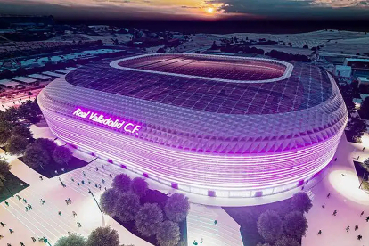 2023. Diseño futurista del estadio José Zorrilla, aún sin licencia.
