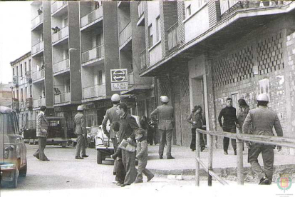 Intervención policial en la calle Gabriel y Galán en 1973