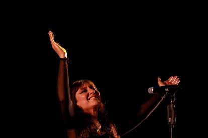 Eva Amaral, en un momento de su actuación en el Conexión Valladolid