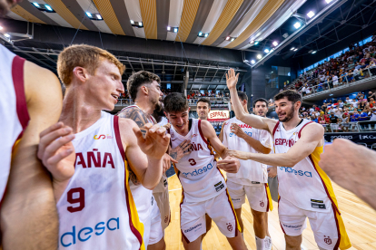 Sergio de Larrea tras su debut con la selección española absoluta.