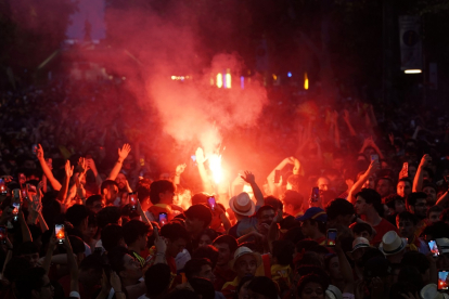 Aficionados disfrutando de la final en Valladolid