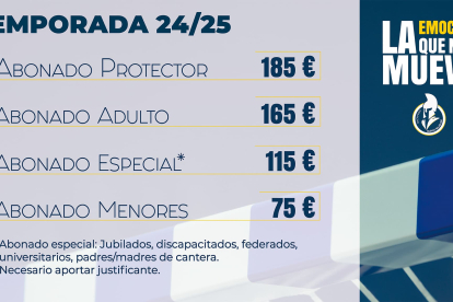 Cartel de precios de la campaña de abonados del Recoletas